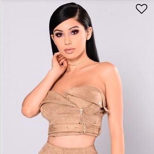 Mock Biker Jacker Suede Top